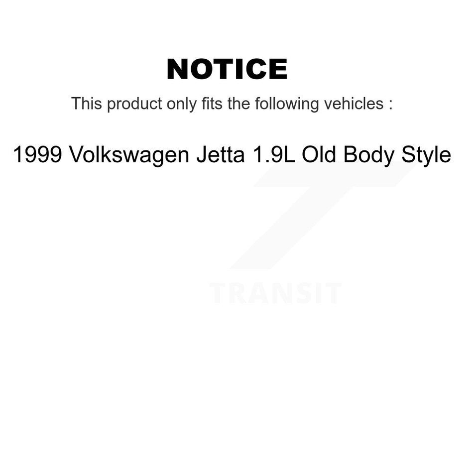 Front Brake Rotor And Semi-Metallic Pad Kit For 1999 Volkswagen Jetta 1.9L Old Body Style K8A-104731
