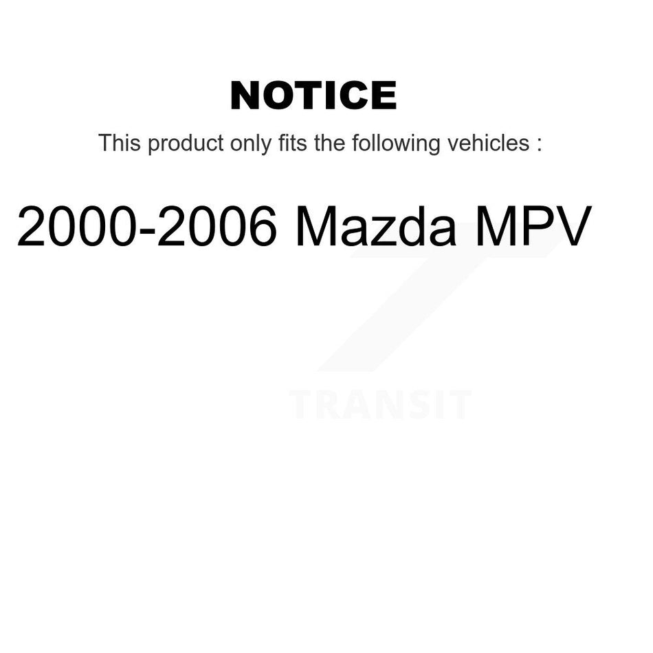 Front Disc Brake Rotors And Semi-Metallic Pads Kit For 2000-2006 Mazda MPV K8A-104732