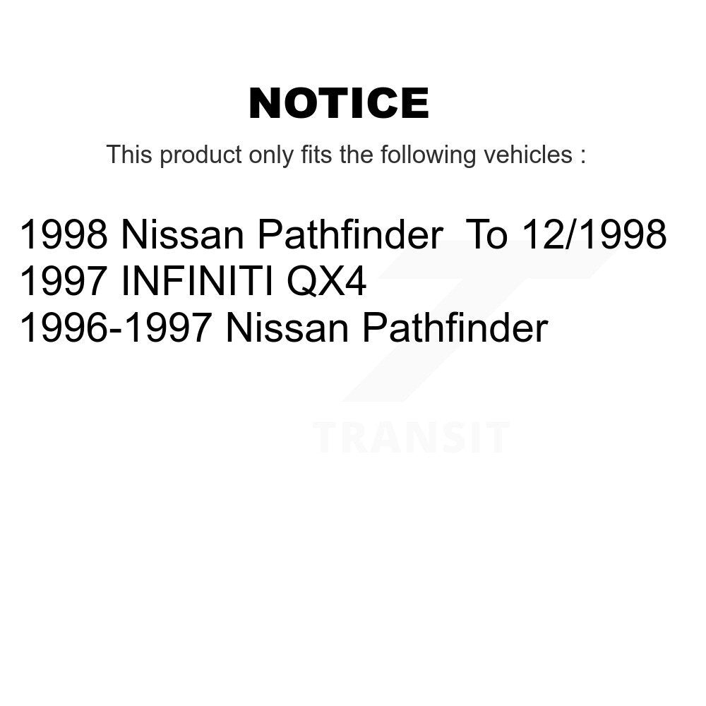 Front Disc Brake Rotors And Ceramic Pads Kit For Nissan Pathfinder INFINITI QX4 K8A-104767
