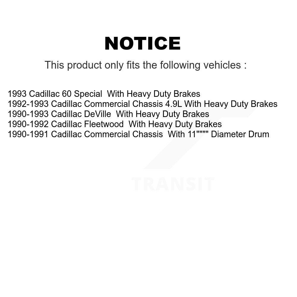 Front Brake Rotor Semi-Metallic Pad Kit For Cadillac DeVille Fleetwood 60 Special Chassis K8A-104791