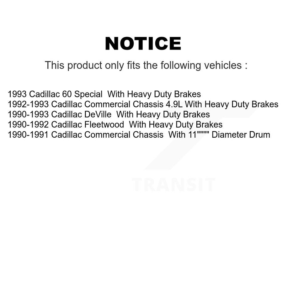 Front Brake Rotor Semi-Metallic Pad Kit For Cadillac DeVille Fleetwood 60 Special Chassis K8A-104791