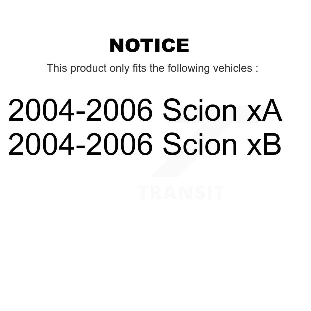 Front Disc Brake Rotors And Ceramic Pads Kit For 2004-2006 Scion xB xA K8A-104812