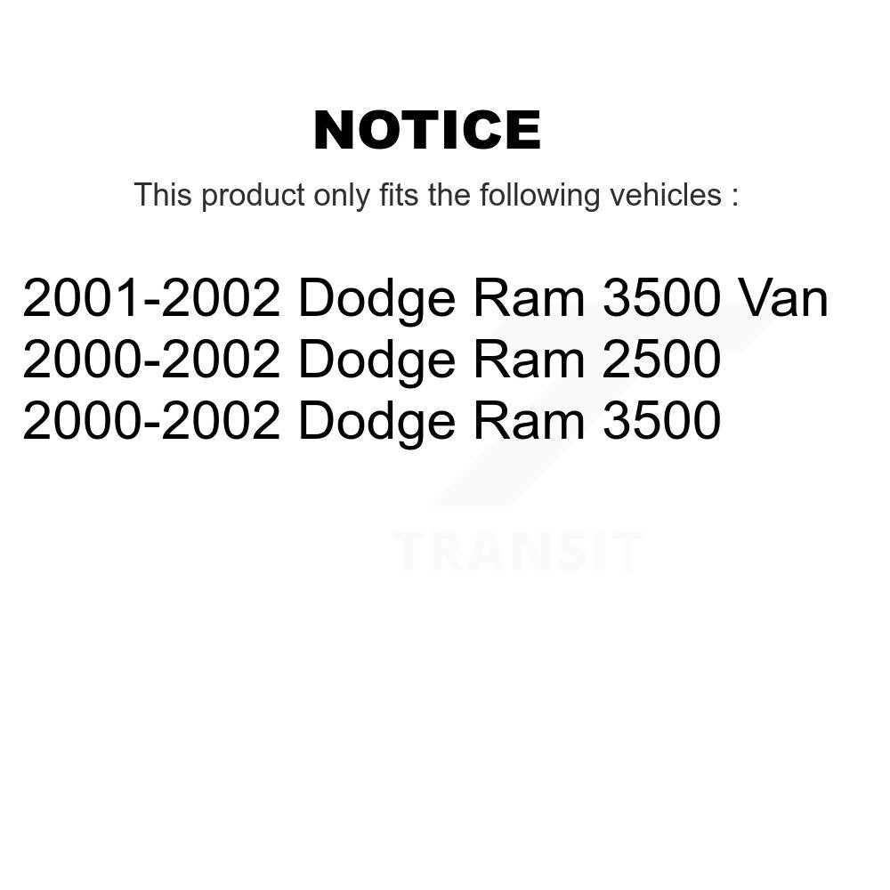 Front Disc Brake Rotors And Semi-Metallic Pads Kit For Dodge Ram 2500 3500 Van K8A-104857