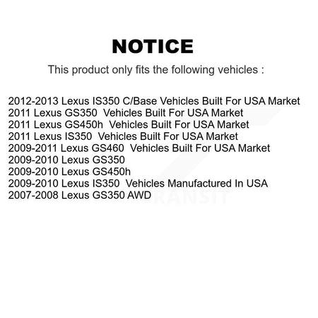 Front Semi-Metallic Rear Ceramic Pad & Brake Rotor Kit (6Pc) For Lexus IS350 GS350 GS450h K8A-104899