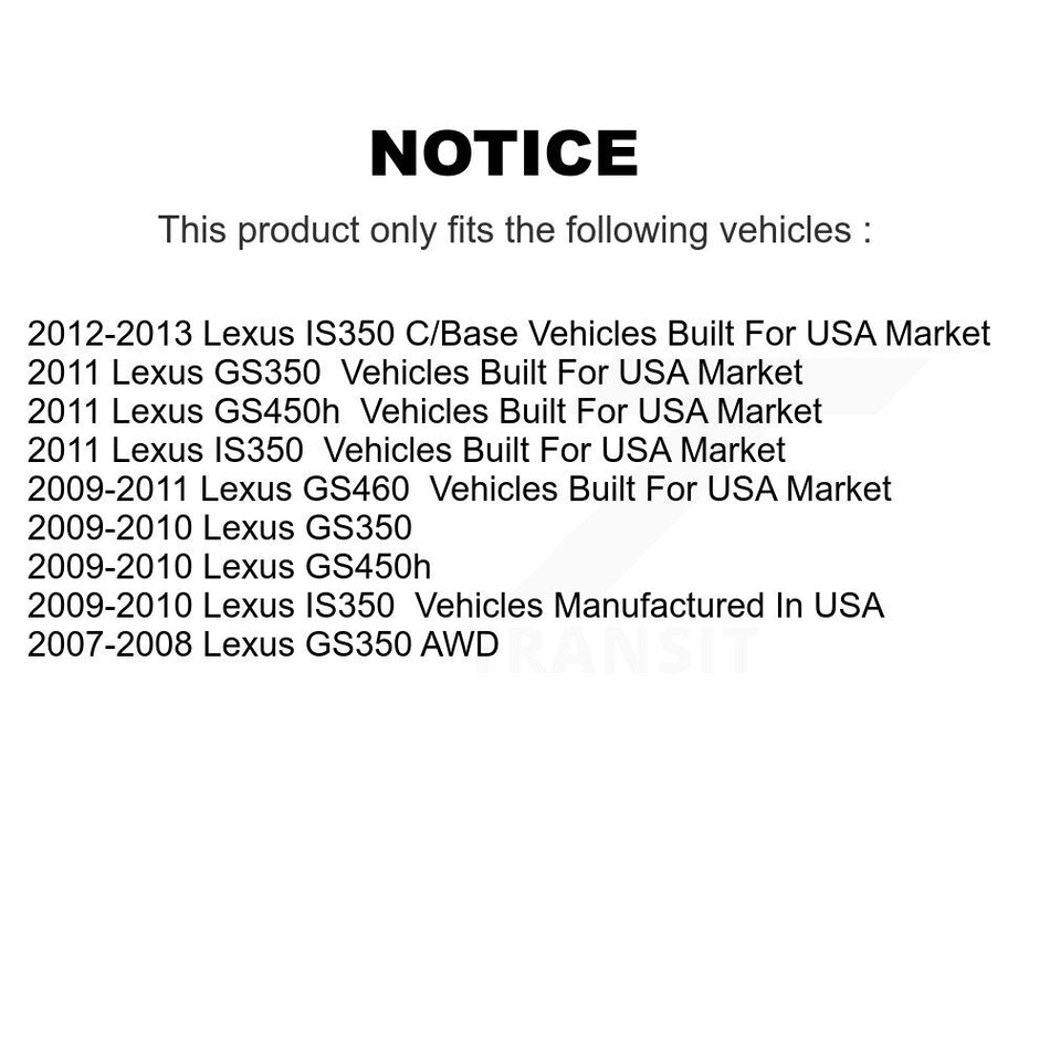 Front Semi-Metallic Rear Ceramic Pad & Brake Rotor Kit (6Pc) For Lexus IS350 GS350 GS450h K8A-104899