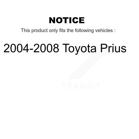 Front Rear Disc Brake Rotors Ceramic Pads And Drum Kit For 2004-2008 Toyota Prius K8A-104999