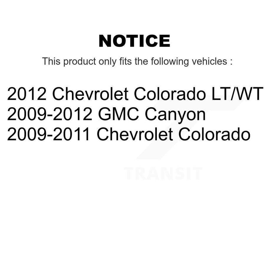 Front Rear Disc Brake Rotors Ceramic Pads And Drum Kit For Chevrolet Colorado GMC Canyon K8A-105116