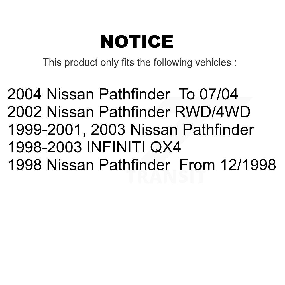 Front Rear Disc Brake Rotors Ceramic Pads And Drum Kit For Nissan Pathfinder INFINITI QX4 K8A-105165