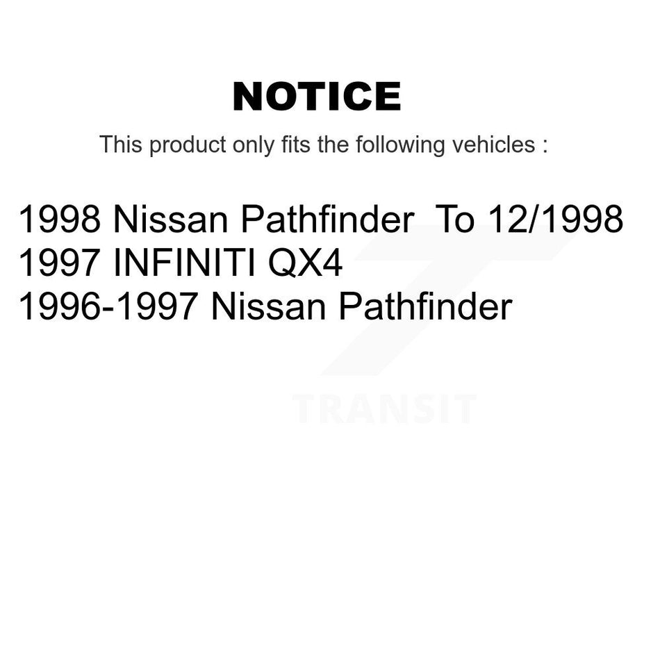Front Rear Disc Brake Rotors Ceramic Pads And Drum Kit For Nissan Pathfinder INFINITI QX4 K8A-105166