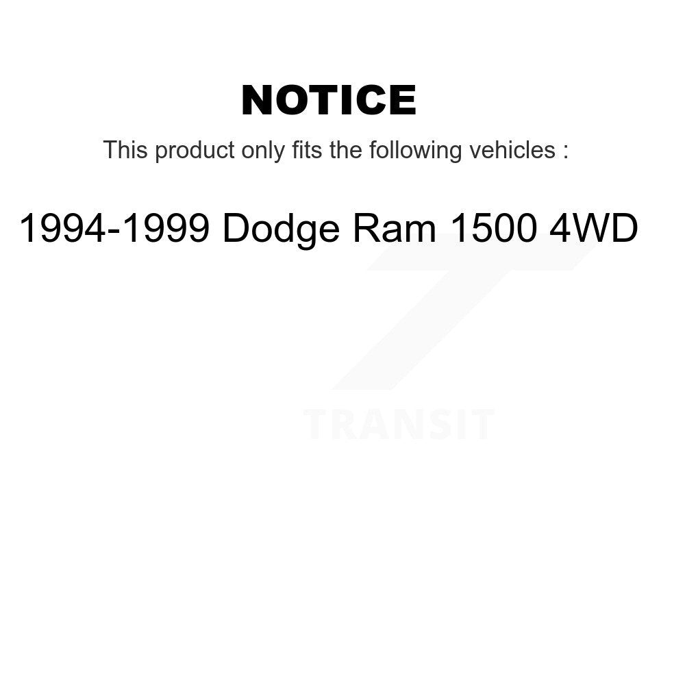 Front Rear Disc Brake Rotor Semi-Metallic Pad & Drum Kit For 1994-1999 Dodge Ram 1500 4WD K8A-105174