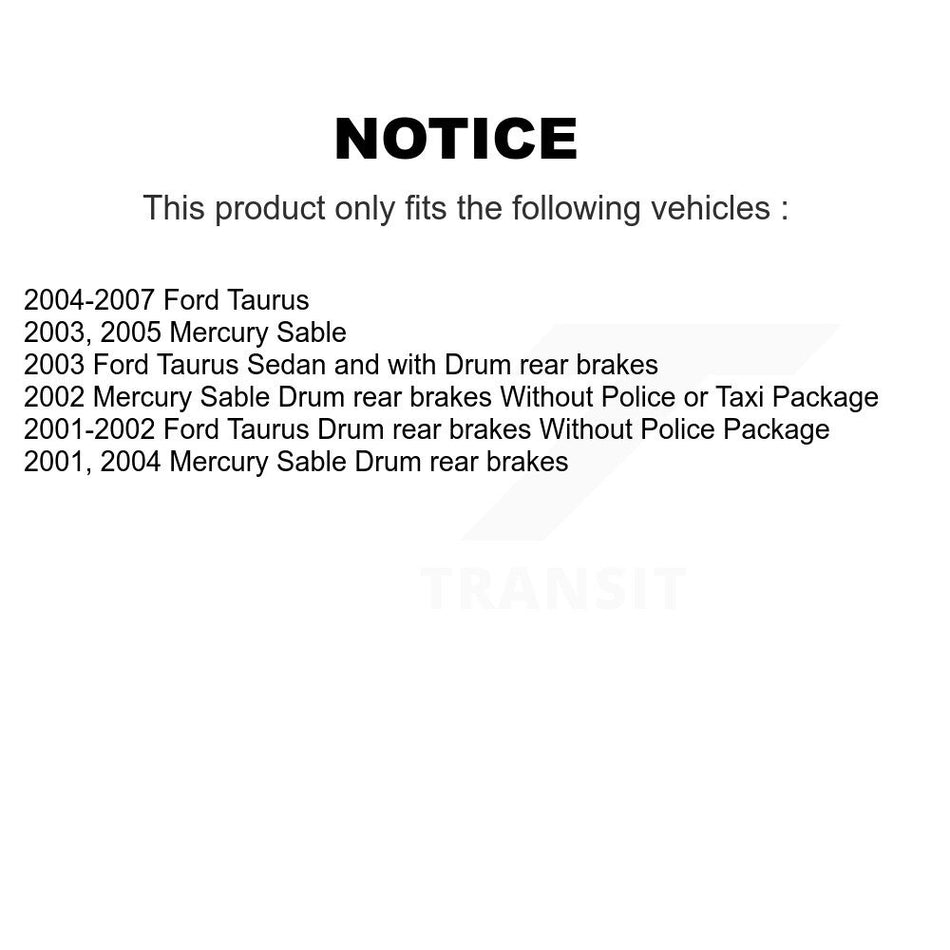 Front Rear Disc Brake Rotors Ceramic Pads And Drum Kit For Ford Taurus Mercury Sable K8A-105215