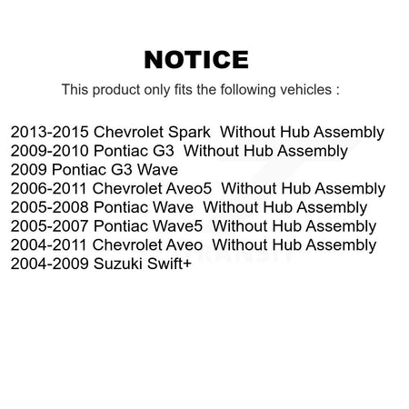 Front Rear Brake Rotor Semi-Metallic Pad & Drum Kit For Chevrolet Aveo Pontiac Aveo5 Wave K8A-105217