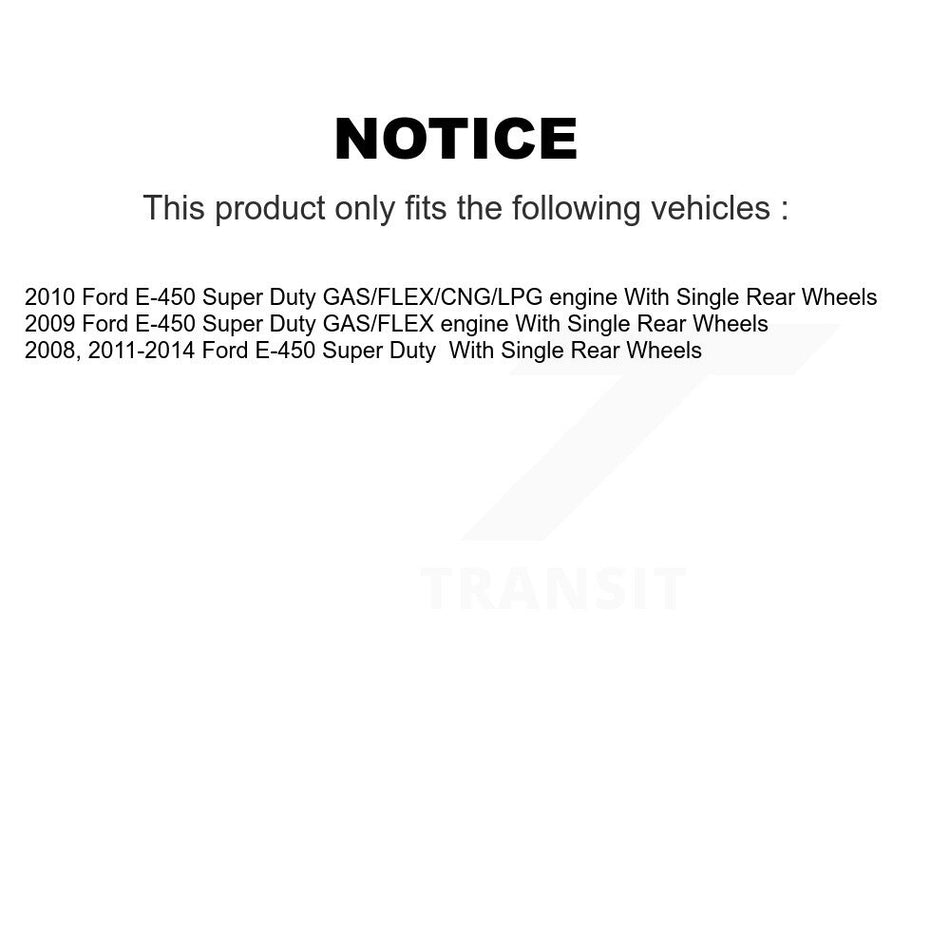 Front Rear Ceramic Pad Brake Rotors Kit For Ford E-450 Super Duty With Single Wheels K8A-105267