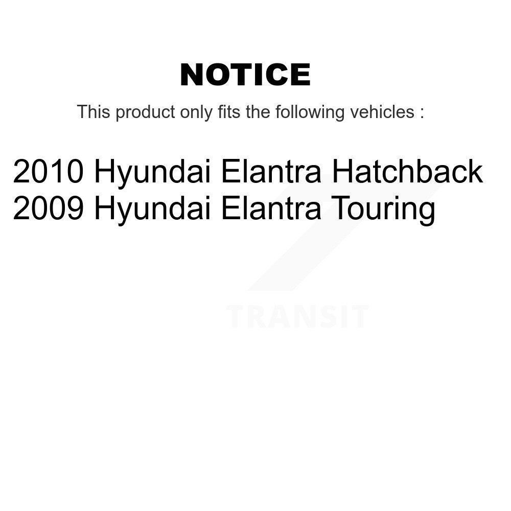 Front Rear Disc Brake Rotors Ceramic Pads And Drum Kit (9Pc) For Hyundai Elantra K8A-105715