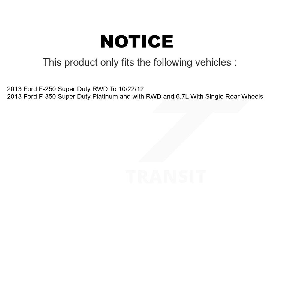 Front Disc Brake Rotor Hub And Semi-Metallic Pad Kit For 2013 Ford F-350 Super Duty F-250 K8A-105769