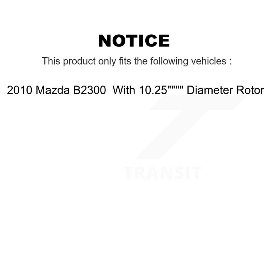 Front Ceramic Rear Semi-Metallic Pad & Disc Brake Rotors Hub Assembly Kit For Mazda B2300 K8A-105847