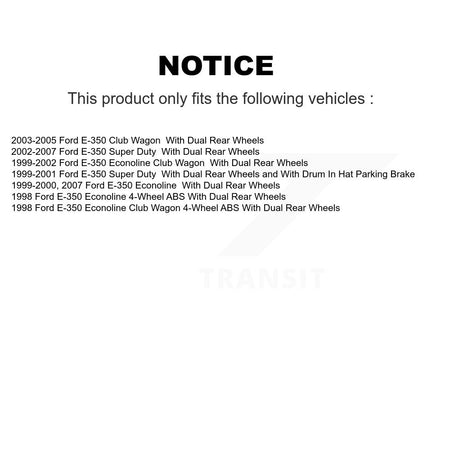 Front Rear Semi-Metallic Pad Brake Rotor Hub Kit For Ford E-350 Super Duty Econoline Club K8A-105873