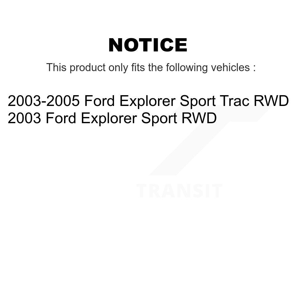 Front Ceramic Rear Semi-Metallic Pad Brake Rotor Hub Kit For Ford Explorer Sport Trac RWD K8A-105923