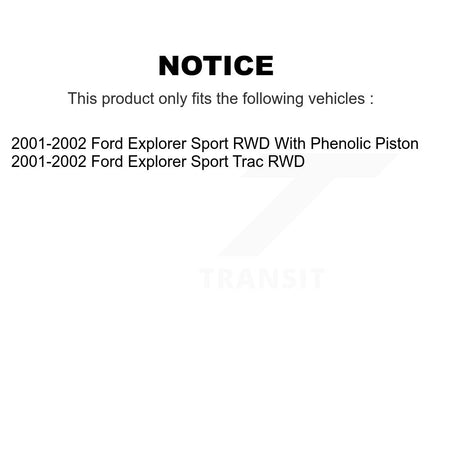 Front Ceramic Rear Semi-Metallic Pad Brake Rotor Hub Kit For Ford Explorer Sport Trac RWD K8A-105926