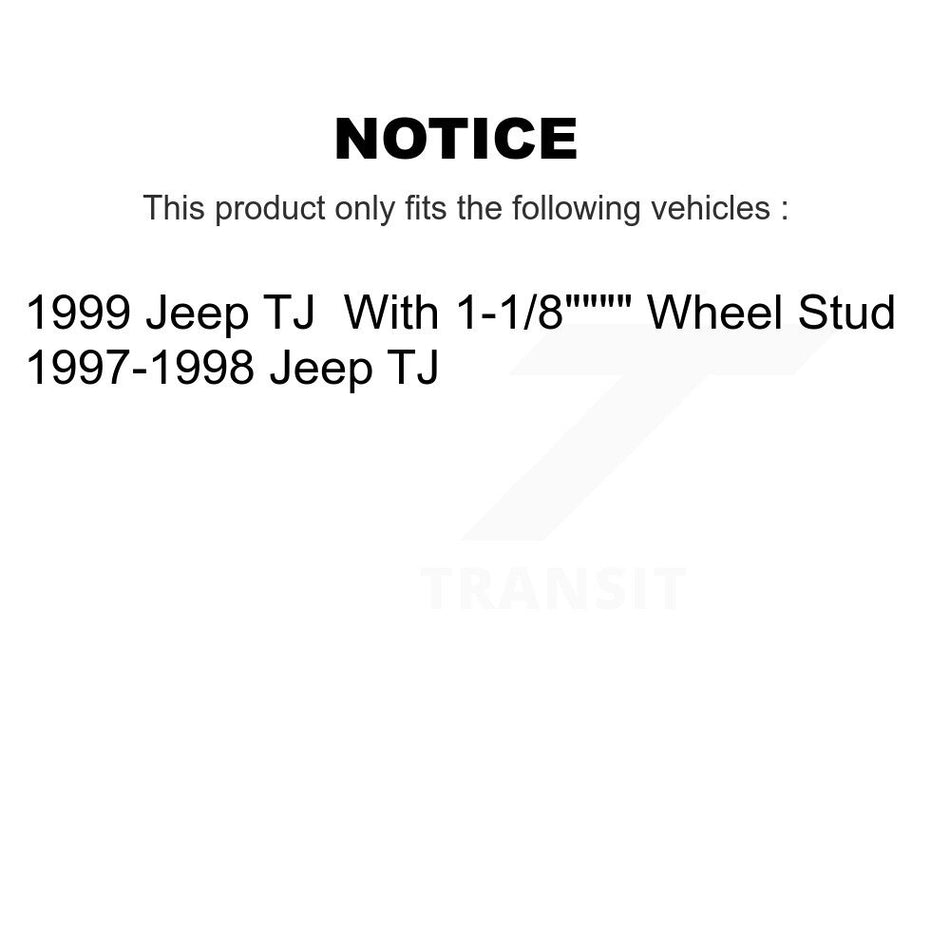 Front Rear Disc Brake Rotors Semi-Metallic Pads And Drum Kit For Jeep TJ K8A-105975