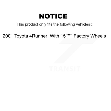 Front Rear Disc Brake Rotors Ceramic Pads And Drum Kit (7Pc) For Toyota 4Runner K8A-106060