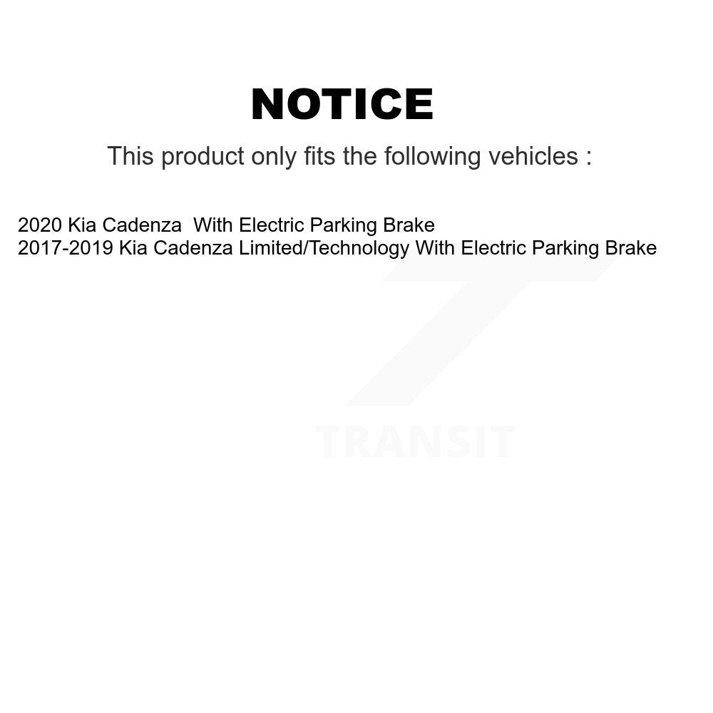 Rear Disc Brake Rotors And Ceramic Pads Kit For Kia Cadenza With Electric Parking K8A-106120