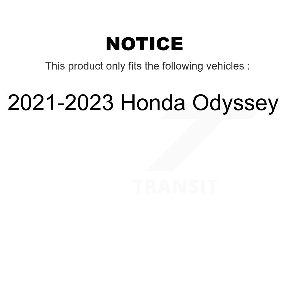Front Rear Ceramic Pads And Disc Brake Rotors Kit For 2021-2023 Honda Odyssey K8A-106257