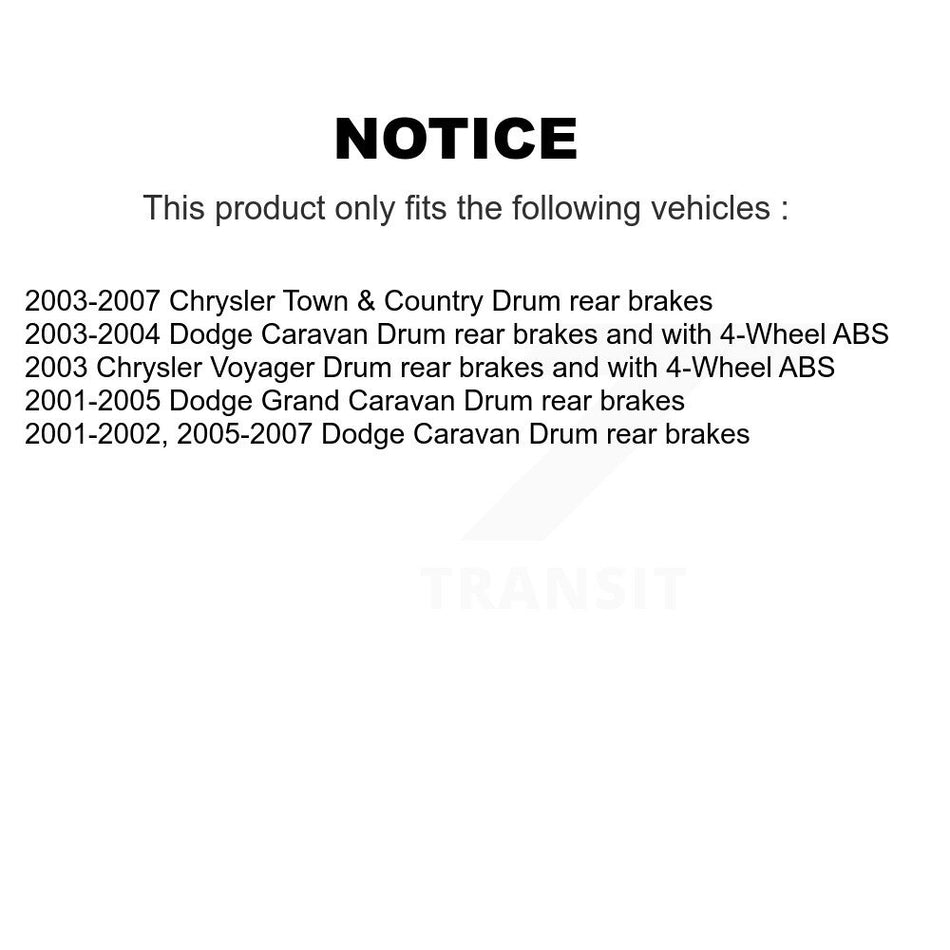 Front Rear Semi-Metallic Pad Disc Brake Rotor Kit For Dodge Caravan Grand Chrysler Town & K8A-106480