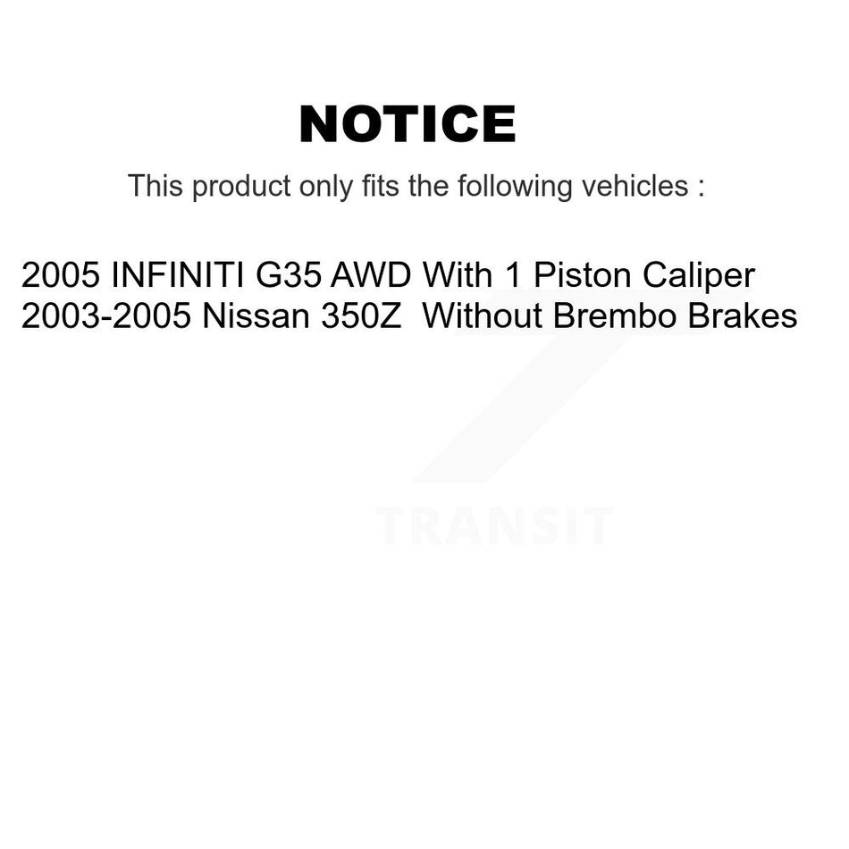 Front Rear Ceramic Pads And Disc Brake Rotors Kit For Nissan 350Z INFINITI G35 K8A-106735