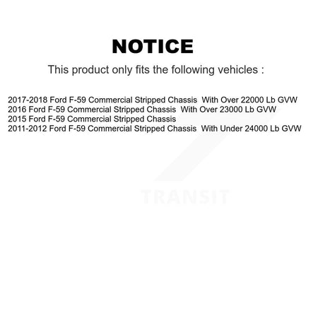 Front Rear Semi-Metallic Pad & Brake Rotors Kit For Ford F-59 Commercial Stripped Chassis K8A-106762