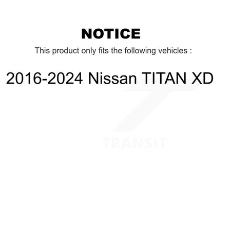 Front Ceramic Rear Semi-Metallic Pad & Disc Brake Rotor Kit For 2016-2024 Nissan TITAN XD K8A-106916