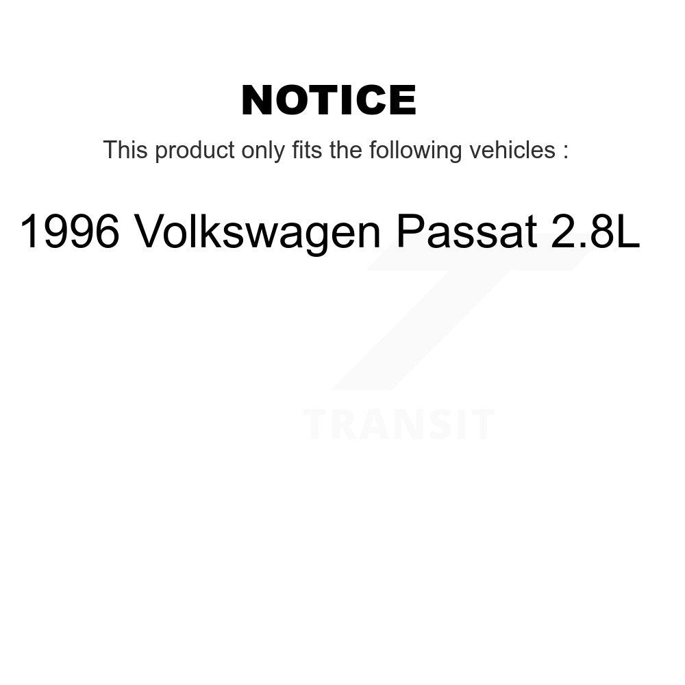 Front Disc Brake Rotors And Semi-Metallic Pads Kit For 1996 Volkswagen Passat 2.8L K8A-106940