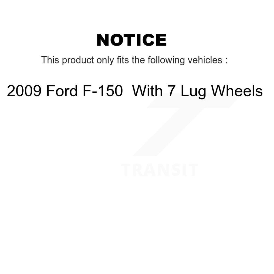 Front Disc Brake Rotors And Semi-Metallic Pads Kit For 2009 Ford F-150 With 7 Lug Wheels K8A-106954