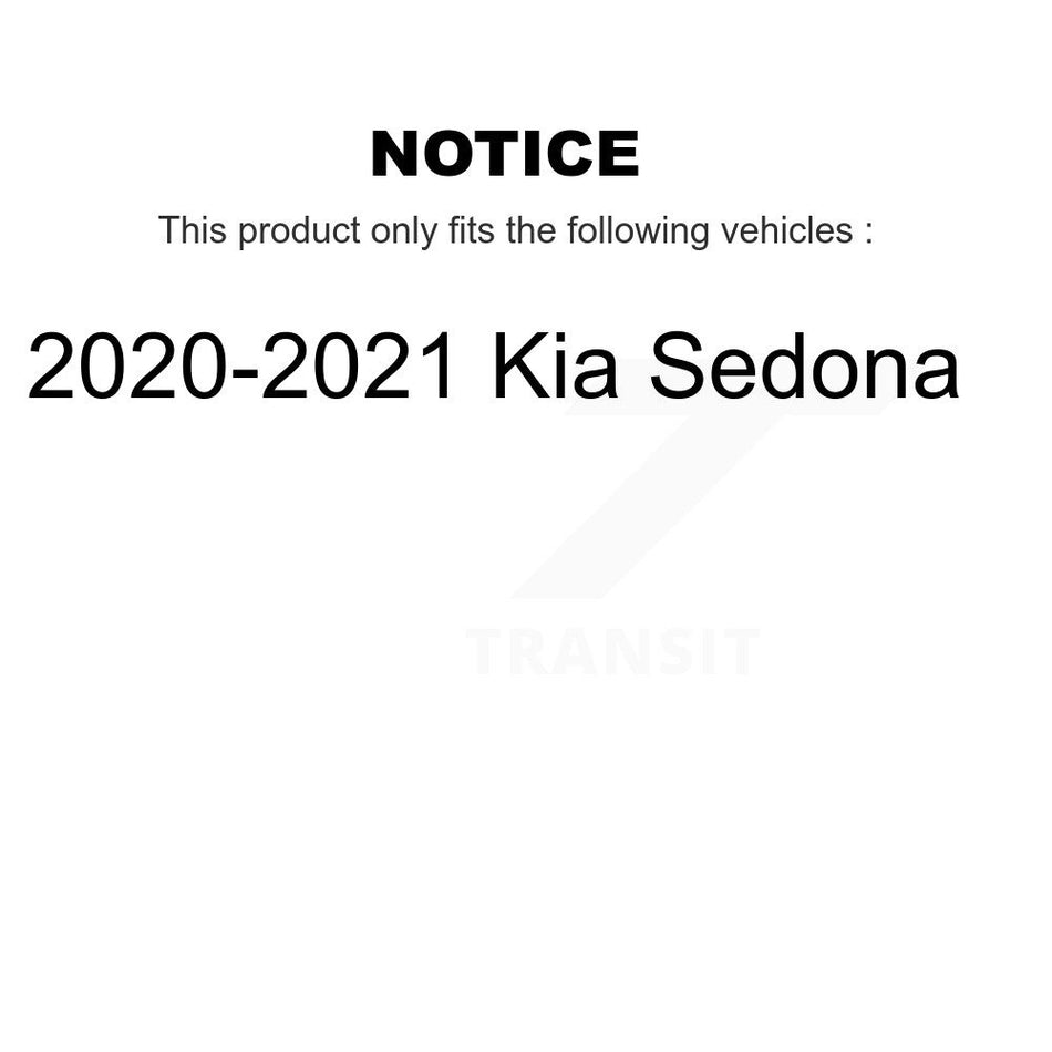 Front Disc Brake Rotors And Ceramic Pads Kit For 2020-2021 Kia Sedona K8A-106974