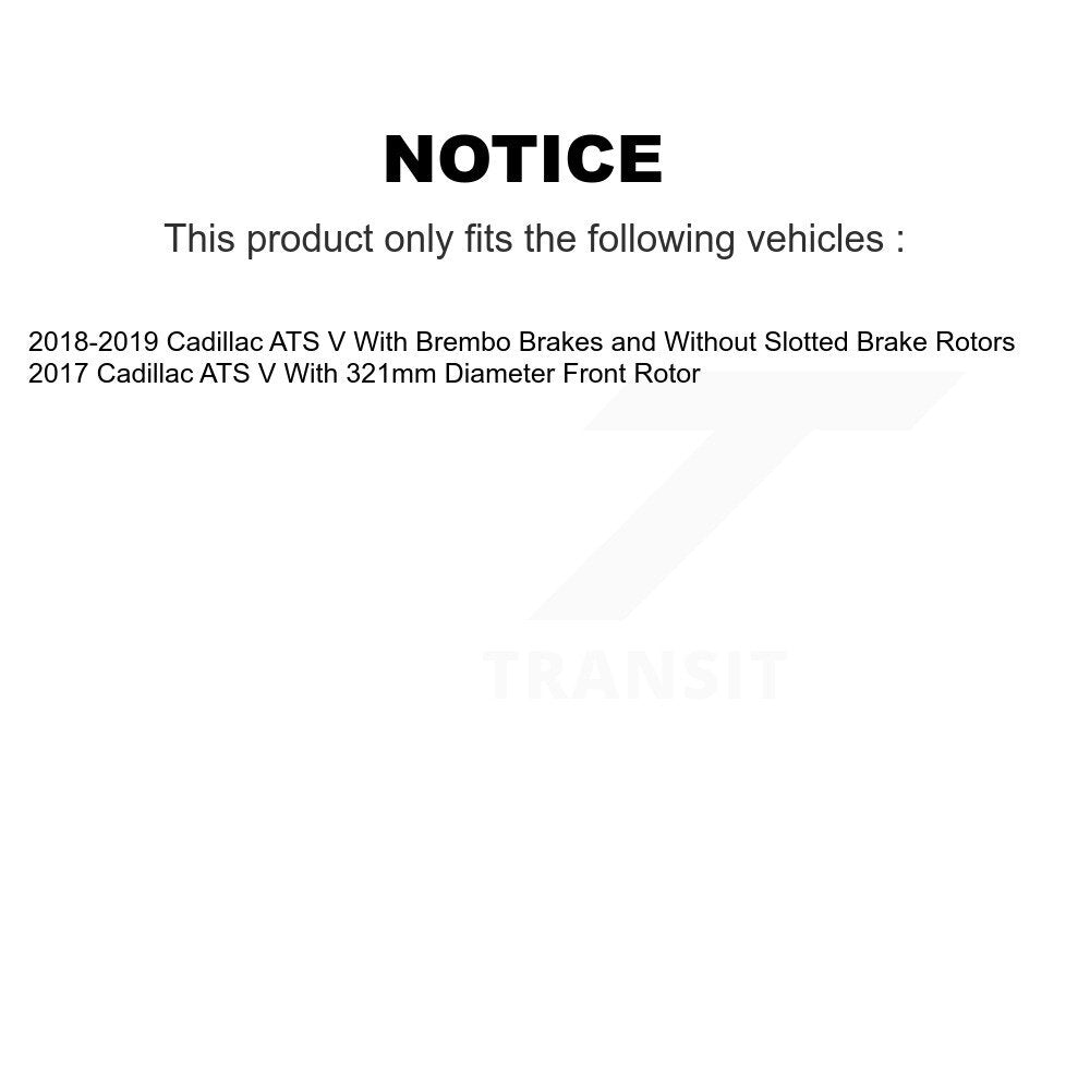 Front Semi-Metallic Rear Ceramic Pads And Disc Brake Rotors Kit For Cadillac ATS V K8A-107553