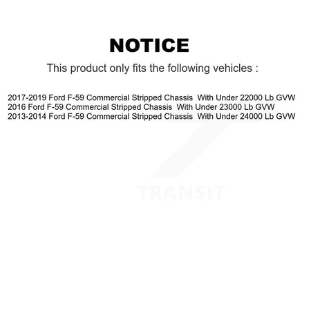 Front Rear Semi-Metallic Pad & Brake Rotors Kit For Ford F-59 Commercial Stripped Chassis K8A-107581