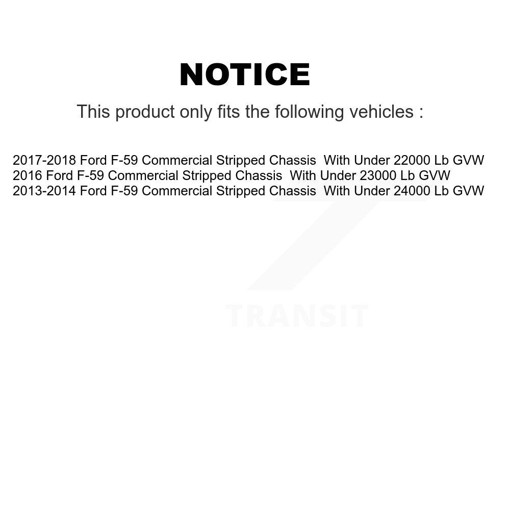 Front Rear Semi-Metallic Pad & Brake Rotors Kit For Ford F-59 Commercial Stripped Chassis K8A-107587