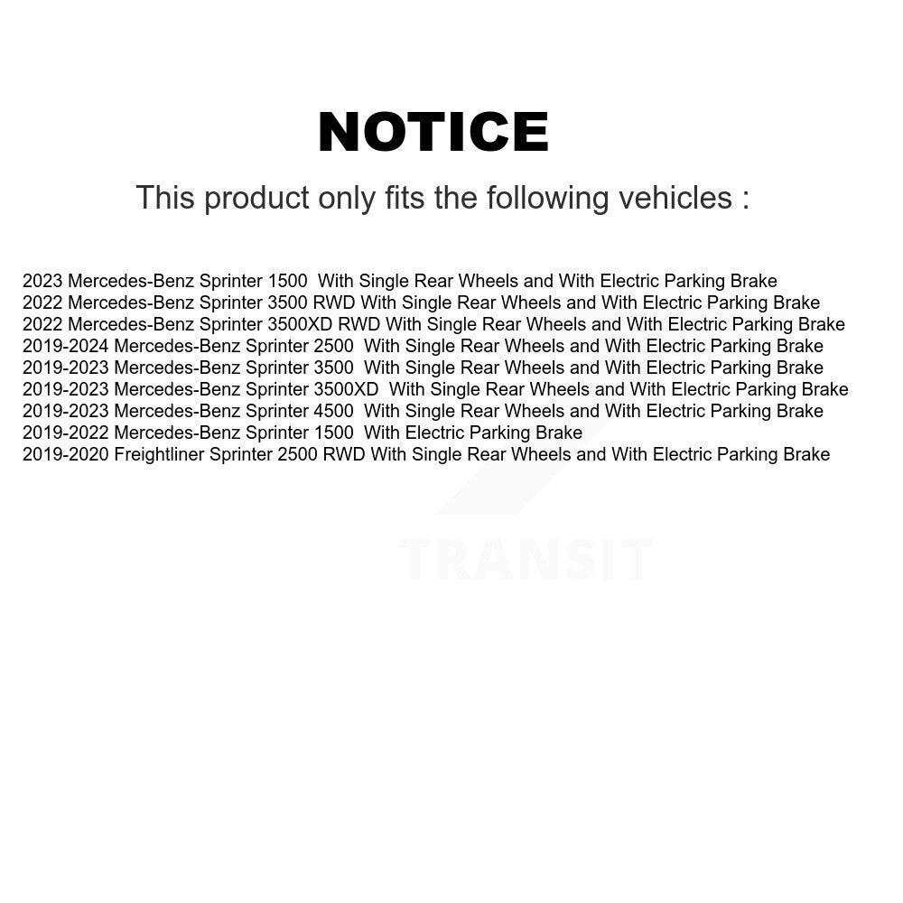 Front Rear Semi-Metallic Pad & Brake Rotors Kit For Mercedes-Benz Sprinter 2500 3500 4500 K8A-107632