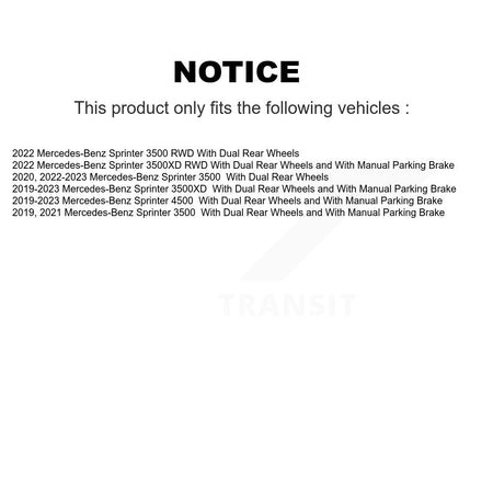 Front Rear Semi-Metallic Pad Brake Rotors Kit For Mercedes-Benz Sprinter 3500 4500 3500XD K8A-107636
