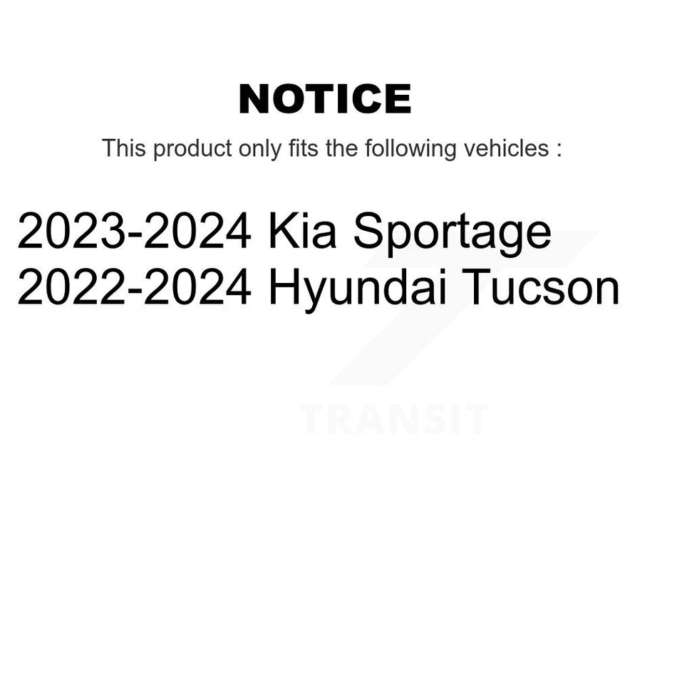 Front Rear Ceramic Pads And Disc Brake Rotors Kit For Hyundai Tucson Kia Sportage K8A-107837