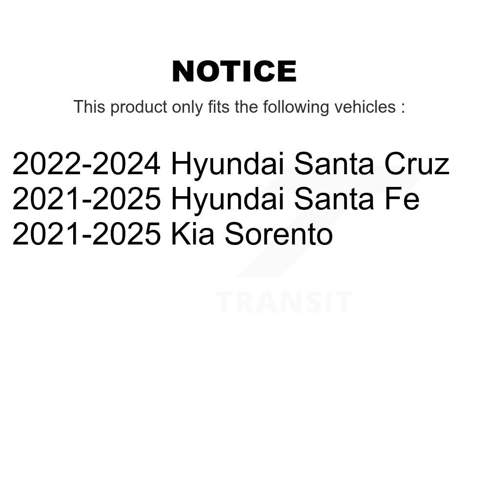 Front Disc Brake Rotors And Ceramic Pads Kit For Hyundai Santa Fe Kia Sorento Cruz K8A-107882