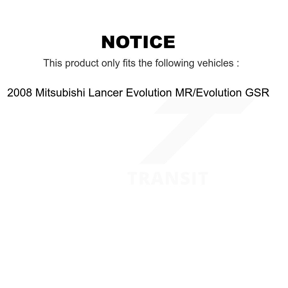 Front Rear Disc Brake Rotors Semi-Metallic Pads And Drum Kit (9Pc) For Mitsubishi Lancer K8A-107952