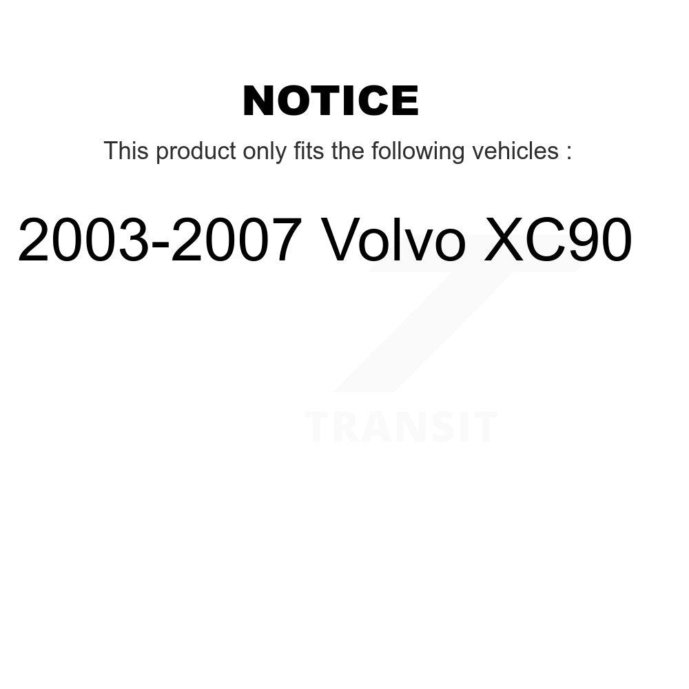 Rear Disc Rotors Semi-Metallic Pads And Parking Brake Shoes Kit For 2003-2007 Volvo XC90 K8A-108013