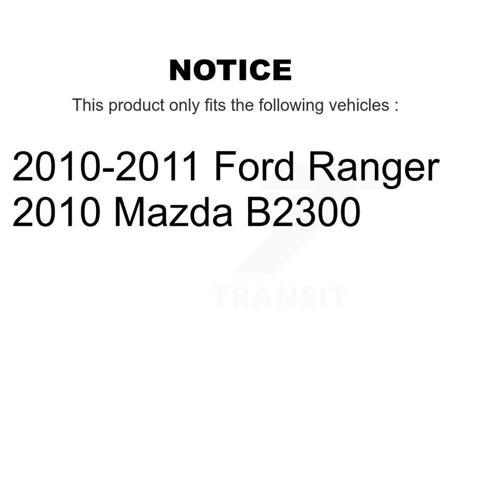 Rear Disc Rotors Semi-Metallic Pads & Parking Brake Shoes Kit For Ford Ranger Mazda B2300 K8A-108174