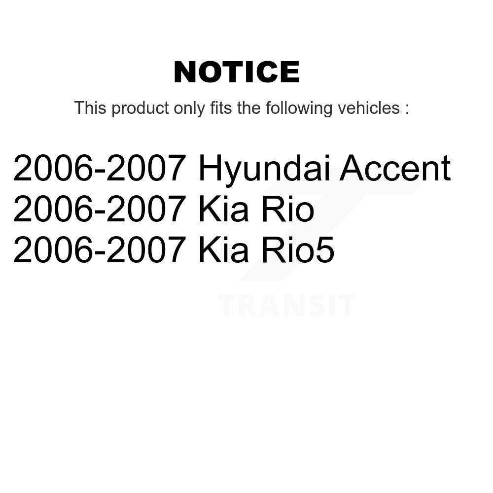 Rear Disc Rotors Ceramic Pads Parking Shoes Kit For 2006-2007 Hyundai Accent Kia Rio5 Rio K8A-108417