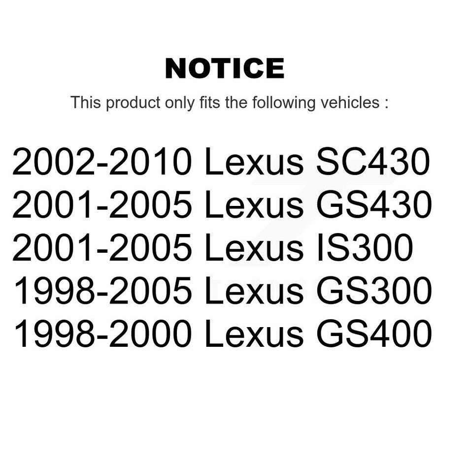 Rear Disc Rotors Semi-Metallic Pads & Parking Shoes Kit For Lexus SC430 IS300 GS300 GS400 K8A-108603
