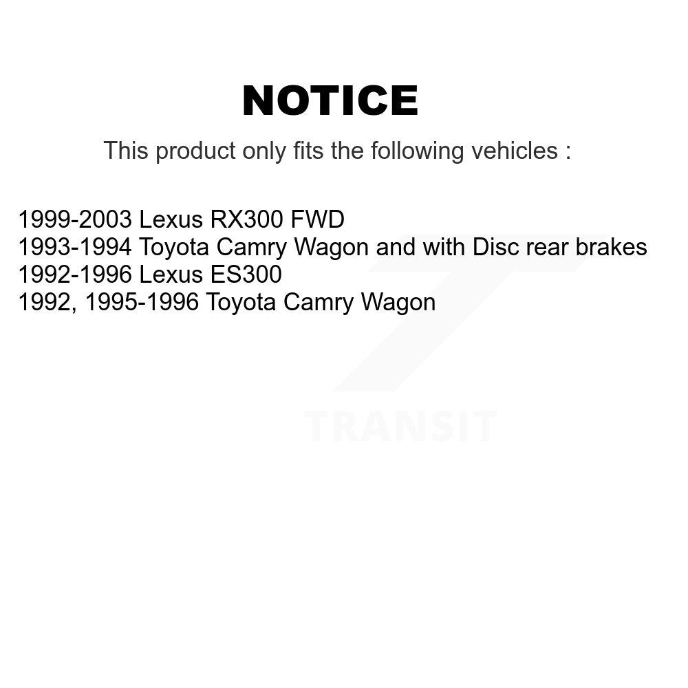 Rear Disc Rotors Ceramic Pads Parking Brake Shoes Kit For Lexus Toyota Camry RX300 ES300 K8A-108619
