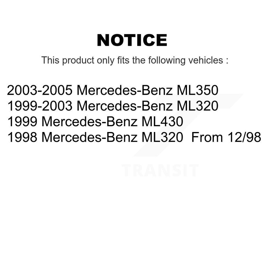 Rear Disc Rotors Semi-Metallic Pads Parking Shoes & Hardware Kit For Mercedes-Benz ML320 K8A-108976