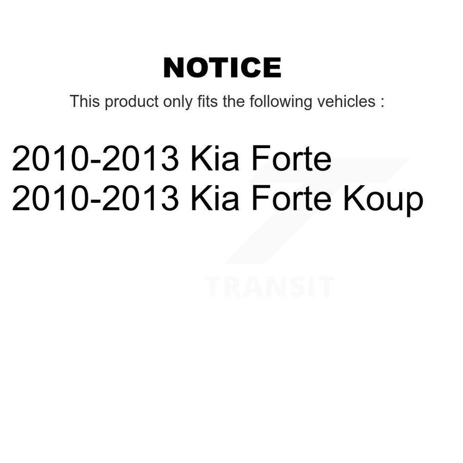Rear Disc Rotors Ceramic Pads Parking Shoes And Hardware Kit For 2010-2013 Kia Forte Koup K8A-109026