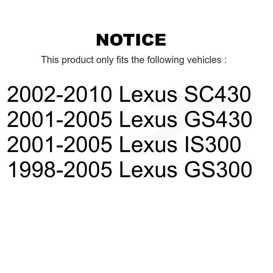 Rear Disc Rotors Semi-Metallic Pads Parking Shoes And Hardware Kit For Lexus SC430 IS300 K8A-109204